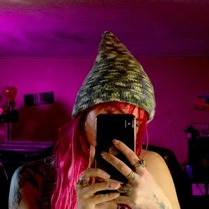 crochet wool fairy hat